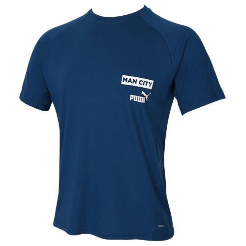 プーマ マンチェスター・シティ CASUALS Tシャツ セーリング ブルー/グレー バイオレット サッカーの画像