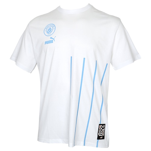 ＜サッカーショップ加茂＞ プーマ マンチェスター・シティ FTBLCULTURE Tシャツ PUMA WHITE-TEAM BLUE サッカー