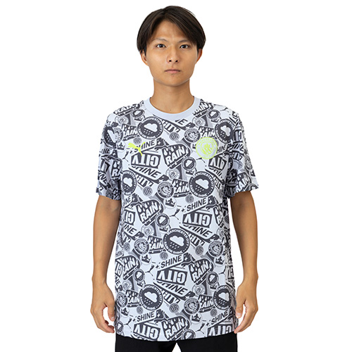 プーマ マンチェスター・シティ FTBLCULTURE AOP Tシャツ GRAY FOG サッカー