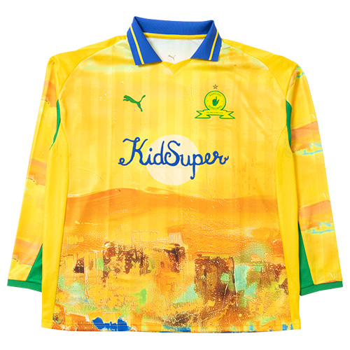 KIDSUPER X マメロディ・サンダウンズFC 長袖レトロシャツ