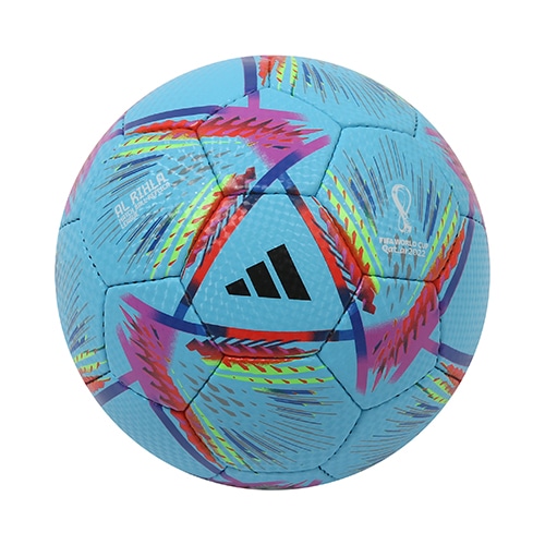 アディダス アル・リフラ リーグ 4号球 ブライトシアン サッカーボールの大画像