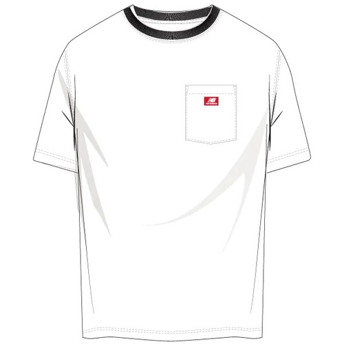 ニューバランス NB Essentials ポケット Tシャツ ホワイト サッカーウェア画像