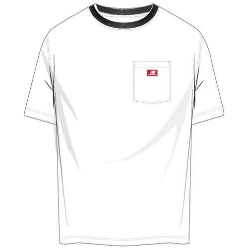 ニューバランス NB Essentials ポケット Tシャツ ホワイト サッカーウェアの画像