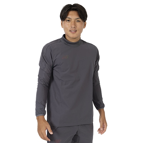 ニューバランス Black Out Collection ストレッチウーブンピステトップ チャコールグレー サッカーウェア
