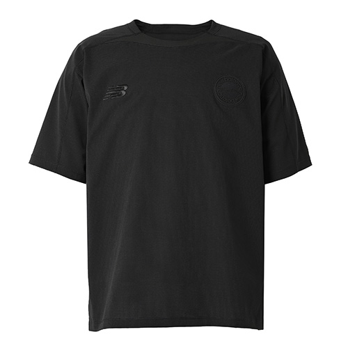 Black Out メッシュストレッチ ウーブンショートスリーブシャツ
