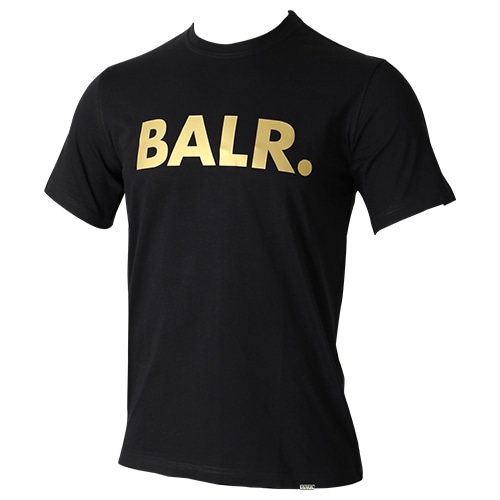 ボーラー BALR BRAND STRAIGHT Tシャツ ブラック/ゴールド サッカーウェアの大画像