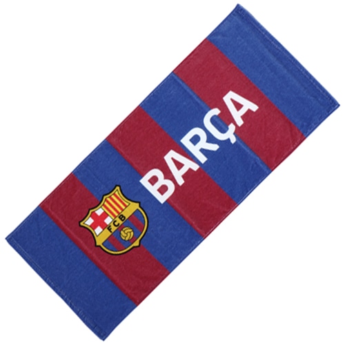 海外クラブ・ナショナルチームグッズ FCB フェイスタオル(ストライプ) サッカー