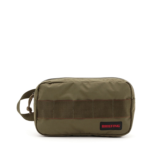 ＜サッカーショップ加茂＞ ブリーフィング ONE ZIP POUCH MW OLIVE サッカー