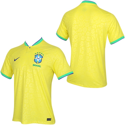 ＜サッカーショップ加茂＞ ナイキ 2022 ブラジル代表 HOMEユニフォーム ﾀﾞｲﾅﾐｯｸｲｴﾛｰ/ｸﾞﾘｰﾝｽﾊﾟｰｸ/ﾊﾟﾗﾏｳﾝﾄﾌﾞﾙｰ/(ﾊﾟﾗﾏｳﾝﾄﾌﾞﾙｰ) サッカー