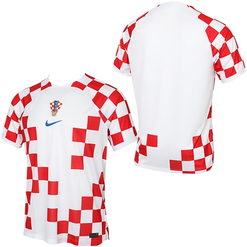 ナイキ 2022 クロアチア代表 HOMEユニフォーム ﾎﾜｲﾄ/(ﾊﾞﾄﾙﾌﾞﾙｰ) サッカーの大画像