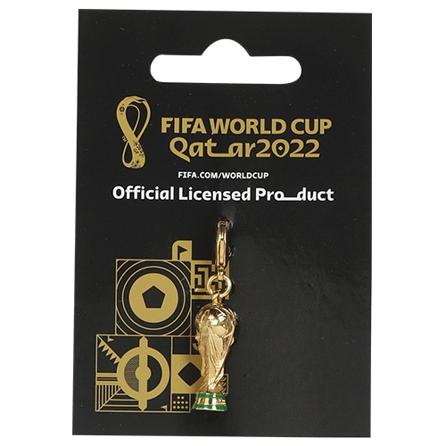 ＜サッカーショップ加茂＞ FIFAワールドカップ 2022 WC キーチャーム(3Dトロフィー) サッカー