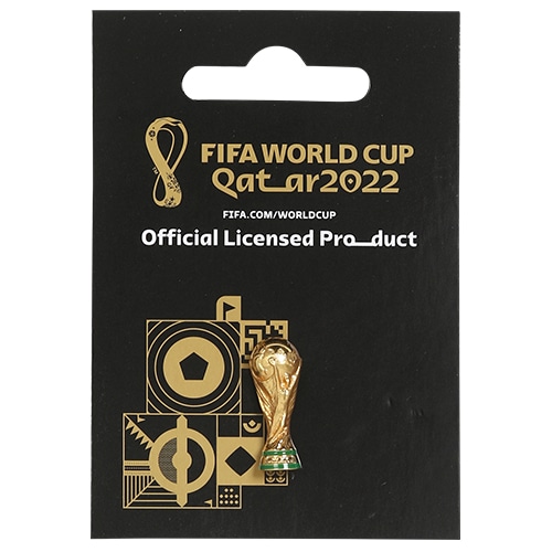 ＜サッカーショップ加茂＞ FIFAワールドカップ 2022 WC ピンバッジ(トロフィー) サッカー