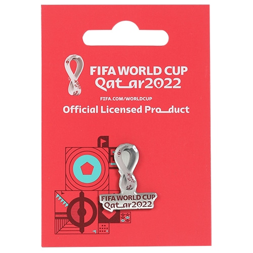 FIFAワールドカップ 2022 WC ピンバッジ(ロゴシルバー) サッカーの画像