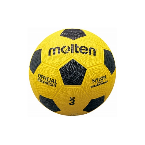 モルテン 亀甲サッカーボール 3号球 イエロー/ブラック NS イエロー×ブラック サッカーボールの画像