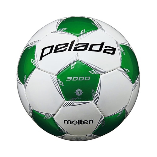 モルテン ペレーダ3000 4号球 ホワイト×メタリックグリーン サッカーボール