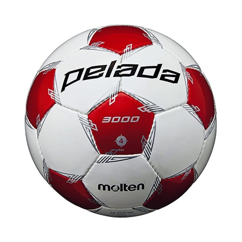 モルテン ペレーダ3000 4号球 ホワイト×メタリックレッド サッカーボール