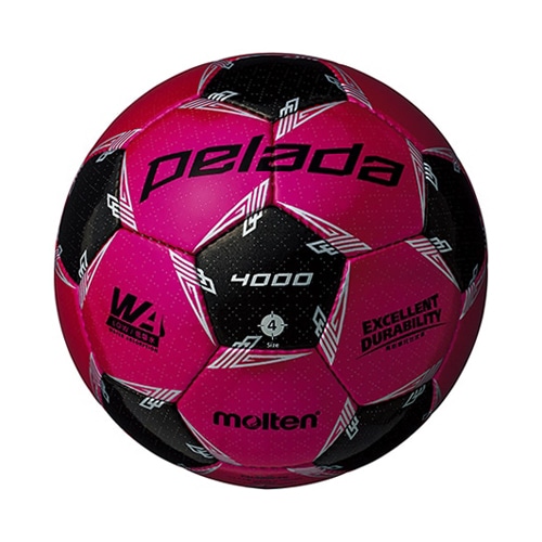 モルテン ペレーダ4000 4号球 マジェンダピンク×メタリックブラック サッカーボール