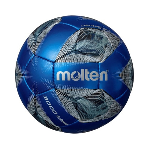 モルテン ヴァンタッジオ フットサル3000 メタリックシルバー×ブルー サッカーボール画像