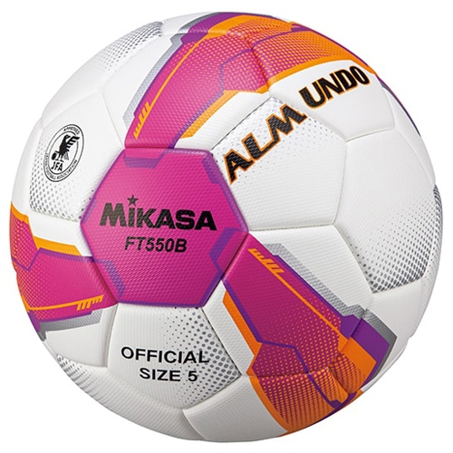 ミカサ ALMUNDO 検定球 貼り 5号球 ピンク／バイオレット サッカーボールの大画像