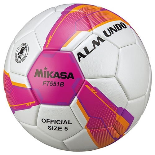 ミカサ ALMUNDO 検定球 貼り 5号球 ピンク／バイオレット サッカーボール