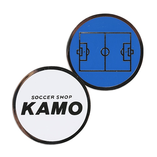 ＜サッカーショップ加茂＞ KAMOオリジナル トスコイン ホワイト/ブルー サッカー画像