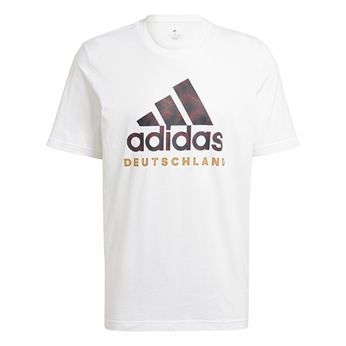 アディダス 2022 ドイツ代表 DNA グラフィックTシャツ ﾎﾜｲﾄ/ﾌﾞﾗｯｸ サッカーの画像