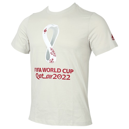 アディダス WC 2022 オフィシャルエンブレムTシャツ ﾀﾙｸ サッカーウェアの大画像