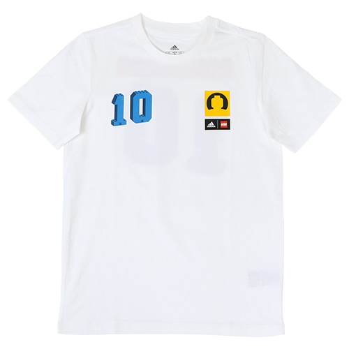 アディダス KIDS LEGO グラフィック 半袖Tシャツ ホワイト サッカーの大画像