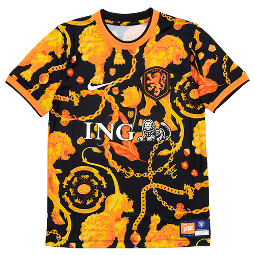 オランダ x パタ ジュニア ショートスリーブ サッカートップス 