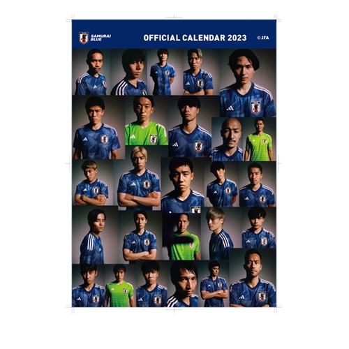 日本代表オフィシャルグッズ 日本代表 壁掛けカレンダー 2023 サッカーの大画像