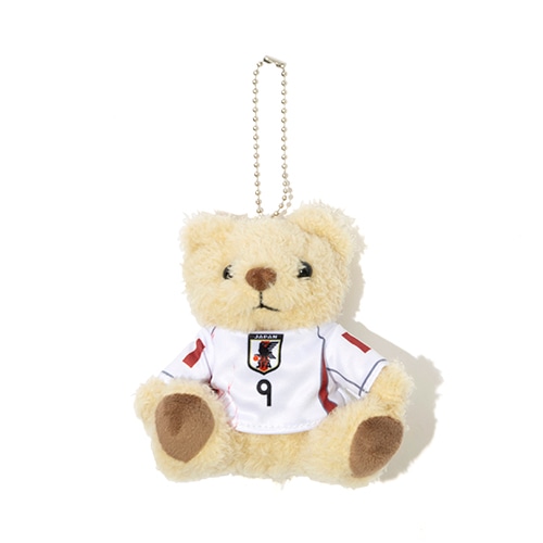 日本代表オフィシャルグッズ！ベアーキーホルダー2024のAWAYカラーが登場！お気に入りベアキーホルダーを持ってサッカー日本代表を応援しよう。 【サイズ】 約W110×H115mm ※オフィシャルサイ
