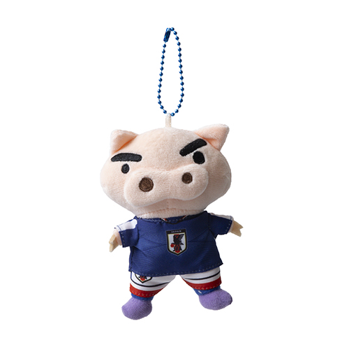 ぬいぐるみマスコット　サッカー日本代表ver.　ぶりぶりざえもん