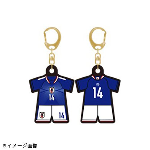 ユニフォーム型ラバーキーホルダーSTADIUM LINE #14 伊東純也