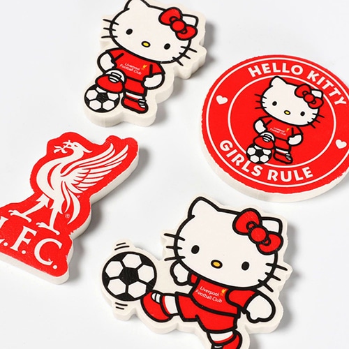 30%OFF！ 海外クラブ・ナショナルチームグッズ LIV Erasers Pack HELLO KITTY サッカーの画像