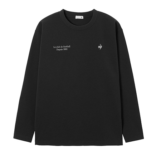 コットンライクポリエステルビッグロゴ長袖Tシャツ