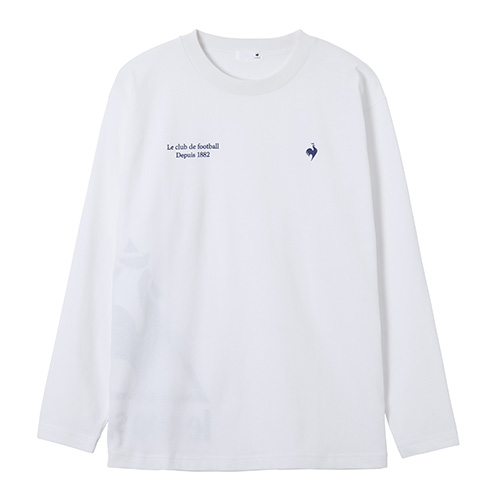 コットンライクポリエステルビッグロゴ長袖Tシャツ