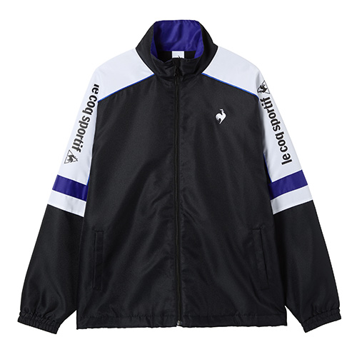 カラーブロックスタンドカラー裏起毛ジャケット