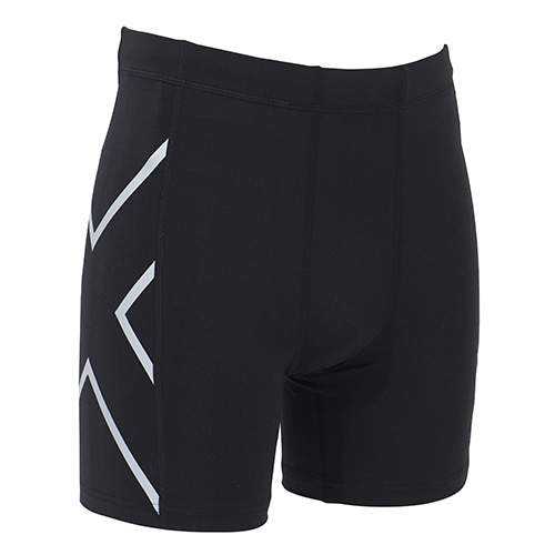 2XU CORE COMP 1/2 SHORTS BLK/SIL サッカーウェア画像