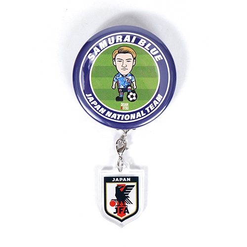缶バッジ付きイラストキーホルダー プレーヤー 堂安 律 サッカーショップkamo