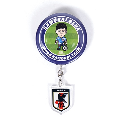 缶バッジ付きイラストキーホルダー プレーヤー 久保 建英 サッカーショップkamo