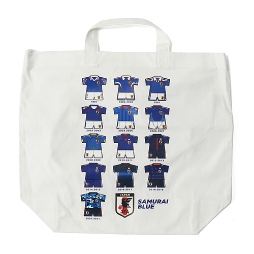 Jfa 歴代ユニフォームイラストショルダー付きトートバッグ サッカーショップkamo