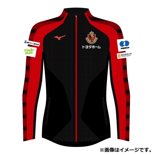 ミズノ 2020 名古屋グランパス オーセンティックウォーマーシャツ ブラック×レッド サッカー