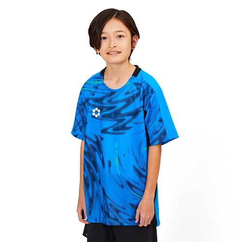スフィーダ Teampress プラクティスシャツ S/S JR ブルー サッカーウェア