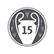 【納期7週間】UCL ビッグイヤーバッジ 15