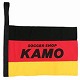 KAMOオリジナル シューズケース 黒×赤×黄×黒