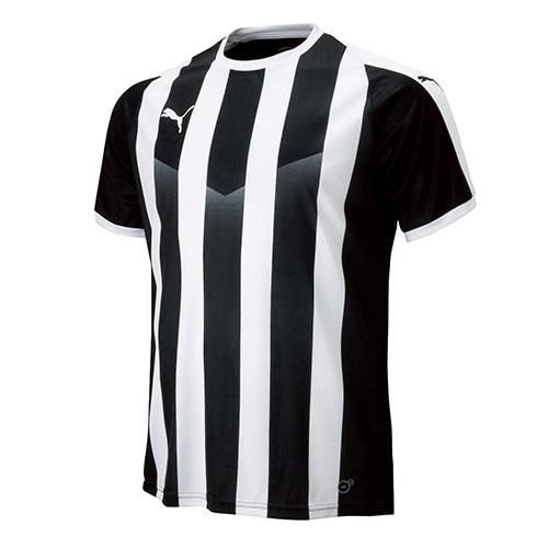 プーマ LIGA ストライプ ゲームシャツ プーマブラック×プーマホワイト サッカーウェア
