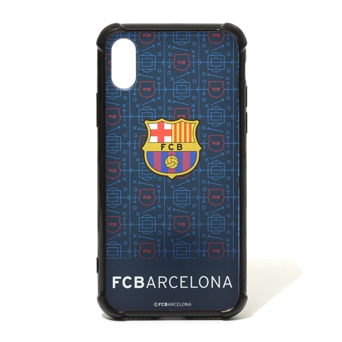 海外クラブ・ナショナルチームグッズ FCB iPhoneXハードカバー ネイビー サッカー